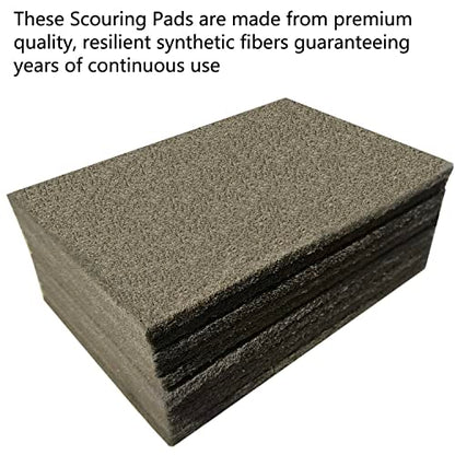 Premium 10 Pack 6" x 9" General Purpose Scuff Pads - Scuffing, Scouring, Sanding, Paint Primer Prep Adhesion Scratch - Surface Preparation Automotive Car Auto Body Woodworking Wood (Grey) - color: Gray