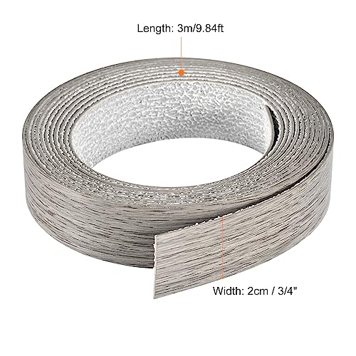 uxcell Edge Banding, 3/4 Inch x 9.84ft Pre-Glued Wood Veneer Edging Iron-on Flexible Edge Banding for Cabinet Repair Furniture Restoration, Brown Oak - size: 3/4 Inch x 9.84ft