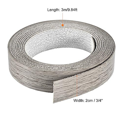 uxcell Edge Banding, 3/4 Inch x 9.84ft Pre-Glued Wood Veneer Edging Iron-on Flexible Edge Banding for Cabinet Repair Furniture Restoration, Brown Oak - size: 3/4 Inch x 9.84ft