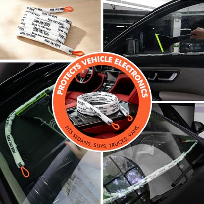 FOSHIO 118 Inch Soak Rope for Windshield Tinting, Absorbent Dashboard Tool