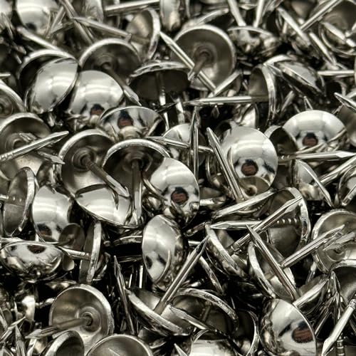 decotacks® Silver Finish Upholstery Nails/Tacks 7/16in - 500 Pcs [Nickel/Silver Finish] DX0511-500