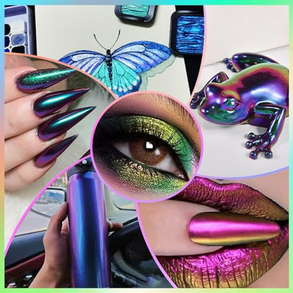 Matio Chameleon Mica Powder, 1.06oz/ 30g Twinkle Sea Chrome Powder - color: C-Twinkle Sea