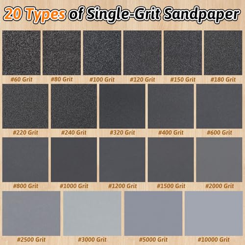 15 PCS Wet Dry Sandpaper 240 Grit Sheets for Polishing & Finishing - color: 240G, size: 9x11 Inch