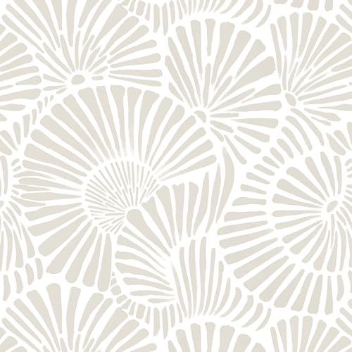 Boho Wallpaper Neutral Peel and Stick Wallpaper for Bathroom 196"×17.3" Beige and White Geometric Wall Paper Boho Contact Paper for Bathroom Nursery Kitchen Renter Friendly Vinyl Waterproof - color: Beige and White, size: 17.3" x 196"