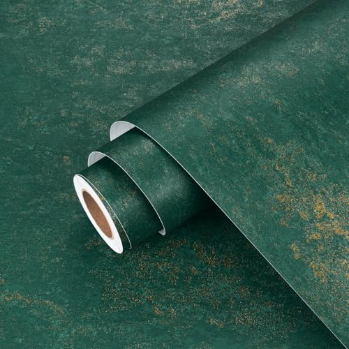 Wallercity Emerald Green Marble Contact Paper for Countertops Gold Textured Peel and Stick Marble Wallpaper for Bedroom Self Adesive Waterproof Granite Wall Paper Wrap for Cabinets Tables 15.8x78.7 IN - color: Green/Gold, size: 15.8" x 78.7"