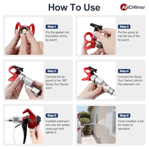 22Pcs 3600PSI Airless Spray Gun Kit with Spray Tips