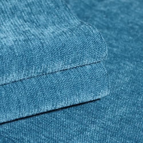 58" x 40" Chenille Fabric | Soft Luxury for Home Decor & Fashion | Crafting Cozy Comfort & Timeless Elegance (Peacock Blue) - color: Cendre Blue, size: 58''x40''