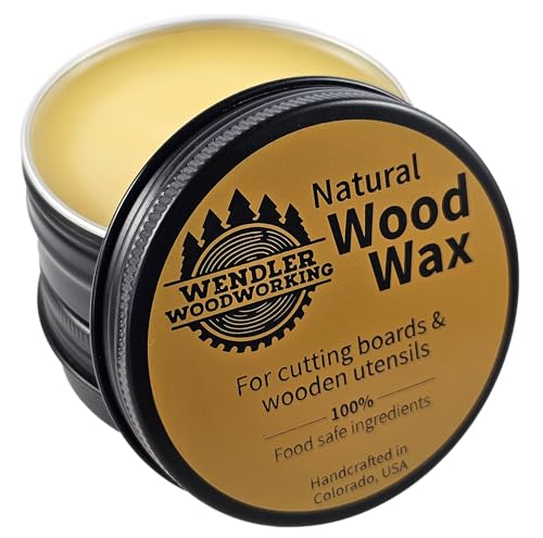 Natural Wood Wax for Cutting Boards, Wooden Utensils, Butcher Blocks, Wooden Surfaces - Made with Natural Beeswax and Mineral Oil, Handcrafted in USA, Food Safe, Conditioner, Wood Butter (2 oz) - size: 2 Ounce