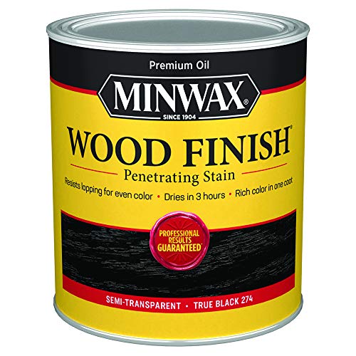 Minwax Wood Finish, True Black, 1 Quart - color: True Black, size: 0.25 Gallon