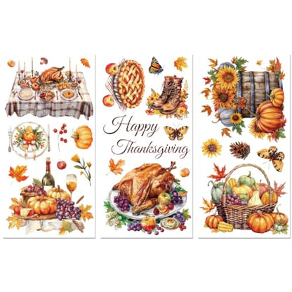 Peacoblue Thanksgiving Day Rub On Transfers for Furniture Craft 6"x12" - style: Thanksgiving Day