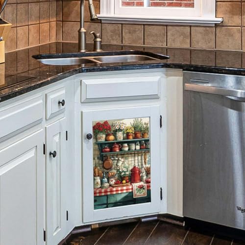 OLYCRAFT 3 Sheets/Set Rub on Transfers for Craft 12x6 Inch Countryside Kitchen PVC Furniture Decal Reusable Waterproof Transfer Self-Stick Tableware Transfer with Scraper for Dressers Cabinets Window - style: Kitchen