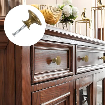 12Pcs Antique Bronze Round Cabinet Knobs for Furniture - color: Antique Bronze