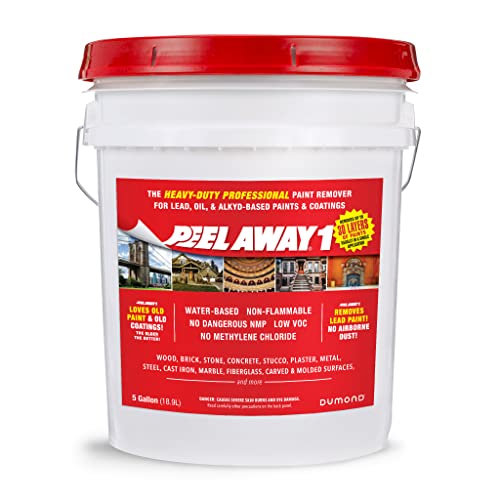 Peel Away 1 Paint Remover - HEAVY DUTY - Removes Up to 30 Layers of Lead, Oil, & Alkyd-Based Paints & Coatings - The Older the Paint the Better - Complete Paint Removal System Under the Lid - 5 Gallon