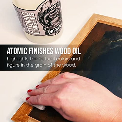 Atomic Finishes Classic Oil Finish – 32 oz | Premium Food-Safe Wood Oil - size: 32 Ounce