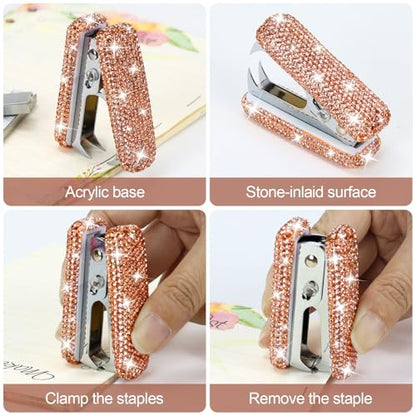 MultiBey Bling Acrylic Staple Remover with Metal Jaws, Champagne Gold - color: Champagne Gold