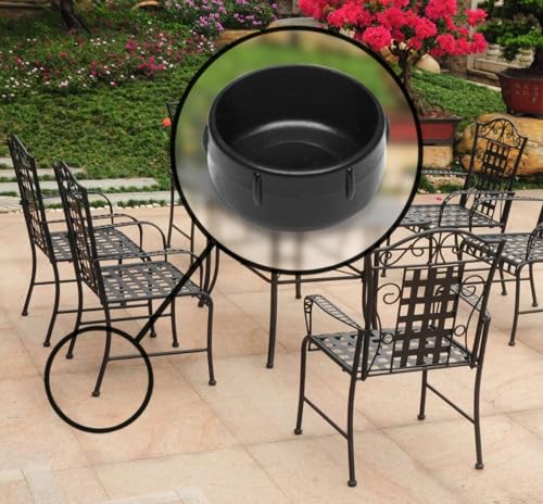 Slipstick Gorilla Outdoor 1-1/2 Inch Patio Chair Leg Caps for Wrought Iron Furniture (8 Pack) Floor Protecting Replacement Feet Glides for Metal Tables and Chairs, Nylon Sliders