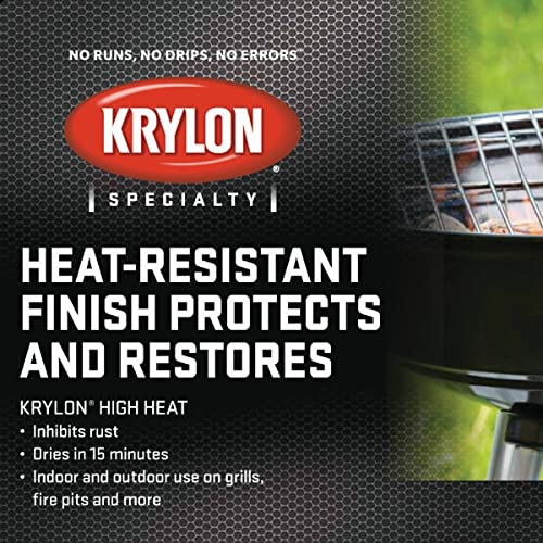 Krylon K01618777 High Heat Satin Black, 12 Ounce (Pack of 1) - color: Satin Black