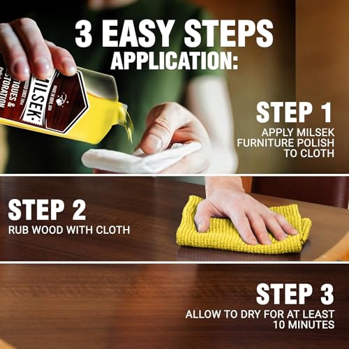 Milsek Antiques & Restoration Wood Polish 12 oz, Pack of 4 - style: 12 Fl Oz (4 Pack)