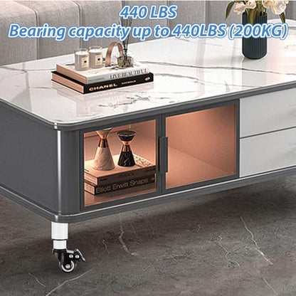 Set of 4 Metal Adjustable Furniture Legs with Wheels 7-12 Inch White Adjustable Table Legs with Casters Heavy Duty Bed Support with Brake Table Legs with Wheels for Cabinet Sofa Bed, 440LBS