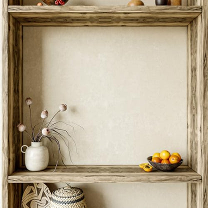 ReWallpaper Limewash Wallpaper Peel and Stick Beige Textured Wallpaper - color: Warm Beige Concrete, size: 15.8in x 10ft