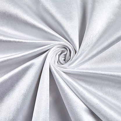Royal Velvet White, Fabric by the Yard - color: White