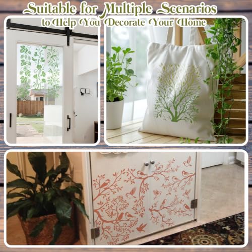 9 Pcs Tree Leaf Vine Stencils for Painting 11x14.5 Inch - style: Tree Leaf Vine