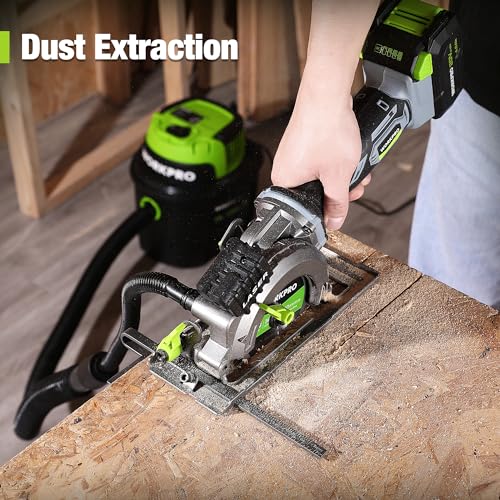 WORKPRO 20V 4-1/2" Cordless Mini Circular Saw with 4.0Ah Battery - style: 20V Cordless Mini Circular Saw