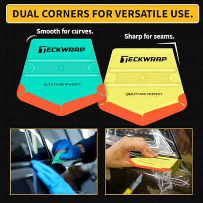 TECKWRAP Felt Squeegee for Vinyl Wrap Window Tint, V-Shape, Soft/Med - color: 2pcs V-shaped