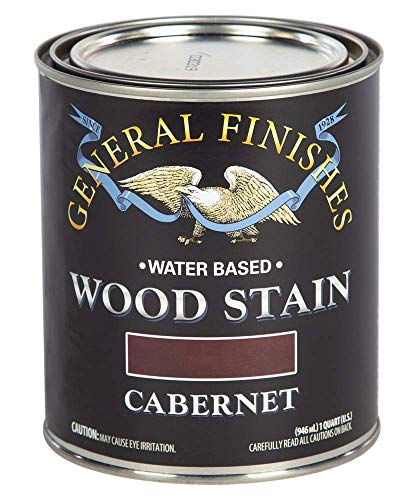 General Finishes Water Based Wood Stain, 1 Quart, Cabernet - color: Cabernet, size: 1 Quart