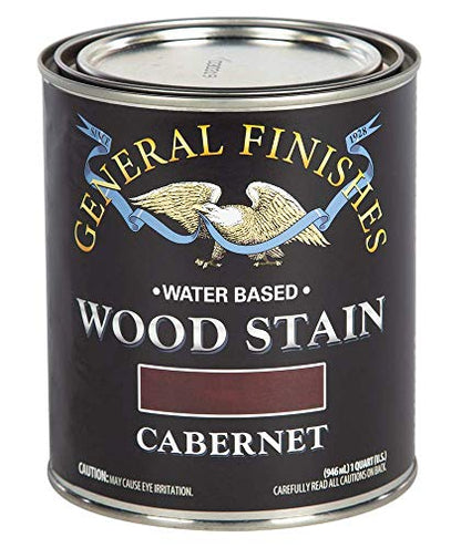 General Finishes Water Based Wood Stain, 1 Quart, Cabernet - color: Cabernet, size: 1 Quart