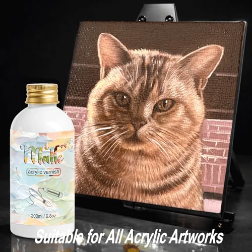 EIGTWEN Matte Varnish for Acrylic Painting, 200ml Clear Acrylic Varnish - size: matte