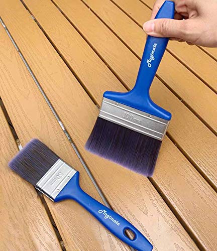 Magimate Paint Brush Set, Large Flat & Small Trim Variety Brushes Pack