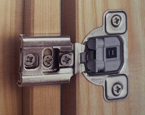 Salice Compact Soft Close Hinge 1/2" Overlay Pack of 10 Hinges with Screws and Bumpers CUP37D9
