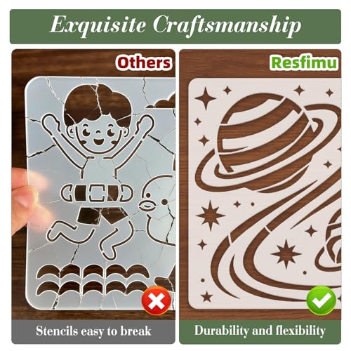 Space Astronaut Stencils for Crafts Reusable 20Pcs Stencils(5.9X5.9 Inch) - color: Astronauts