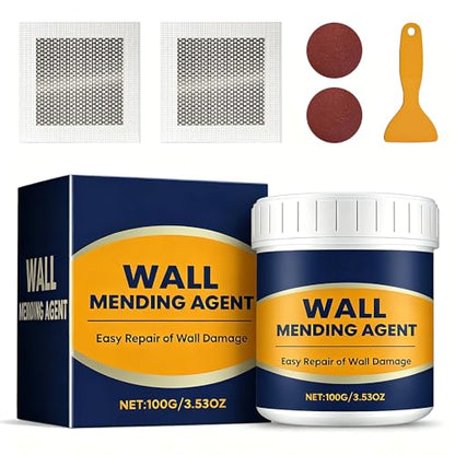 Drywall Repair Kit, Drywall Hole Patch Repair Kit, Wall Spackle Paste 3.53OZ to Fix Wall Surface Holes and Creak Damage with White Wall Repair Putty, Scraper, Sanding Pad Fill Quick and Easy Solution