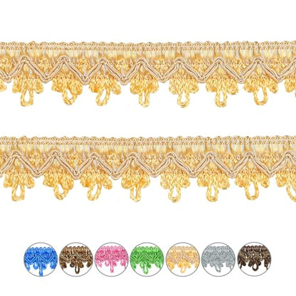 10 Yard Braid Trim 0.98" Wide Basic Fabric Gimp-Gold - color: gold