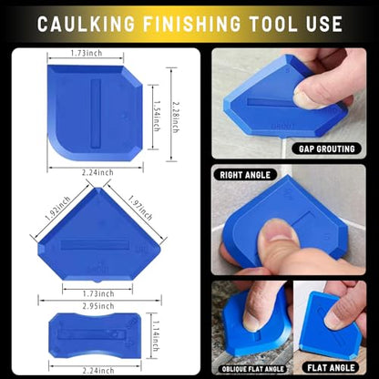 Silicone Caulking Tool Kit Stainless Steel Grout Removal Tool 4 in 1