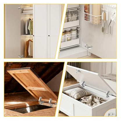 4 Pack 170° Soft Close Cabinet Hinges Frameless Hidden Hinge for Kitchen - color: 4 Pack 170°
