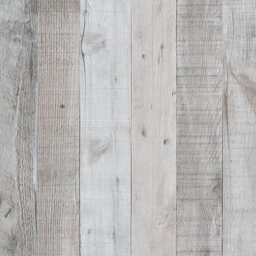 Wenmer Grey Wood Shiplap Peel and Stick Wallpaper - 17.71" x 236" Self-Adhesive Wood Plank Wallpaper for Cabinets, Kitchen Shelves, Drawers, Doors - color: Gray, size: 17.7" x 236"