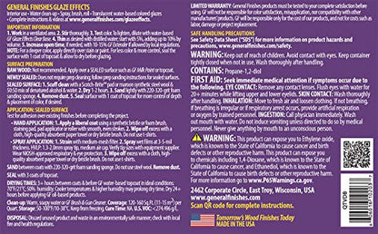 General Finishes Water Based Glaze Effects, 1 Quart, Van Dyke Brown - color: Van Dyke Brown, size: 1 Quart