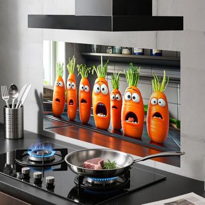 Nuxovilar Kitchen Backsplash Peel and Stick Wallpaper,17.72"x27.56" - color: A-funny Carrot