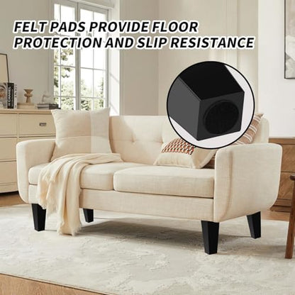 12 Set Furniture Legs with Installation Hardware 6 Inch Black Square Replacement Couch Legs Solid Wood Sofa Furniture Feet for Mid Century Armchair Bed Dresser Cabinet