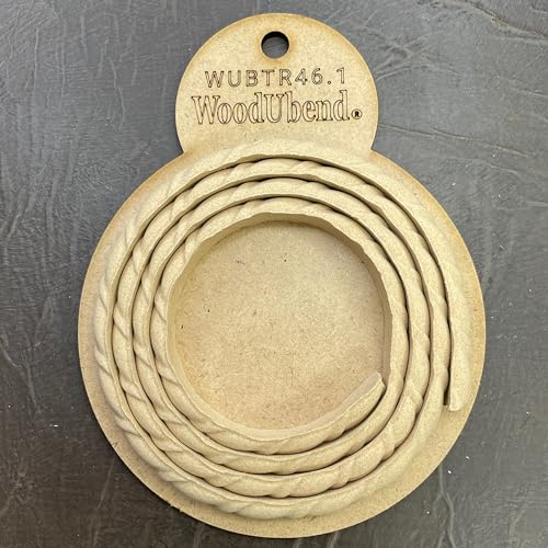 WoodUBend Pack of Two Trims WUBTR46.1 100x1cm Heat Bendable & Flexible Wood Trims - DIY Craft, Furniture & Home Decor - Easy to Apply & Paint - Versatile, Reusable & Durable - size: Pack of 2 (100x1cm)