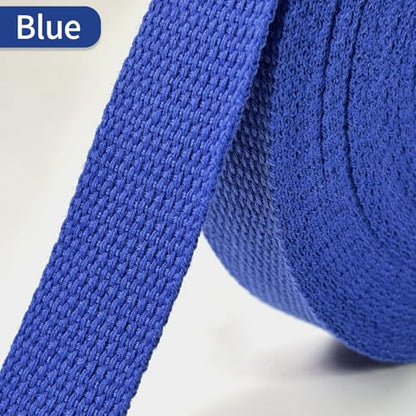 Blue Cotton Webbing 1in x 10Yards - color: Blue
