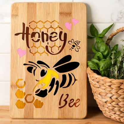 TIAMECH A4 Reusable Honey Bee Stencil for Painting - color: Honey Bee