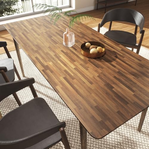 FunStick 36"x200" Large Butcher Block Countertop Contact Paper Waterproof Brown Wood Contact Paper for Cabinets Peel and Stick Countertops Wood Wallpaper for Kitchen Counter Top Covers Desk Vinyl Wrap - size: 36"W x 200"L