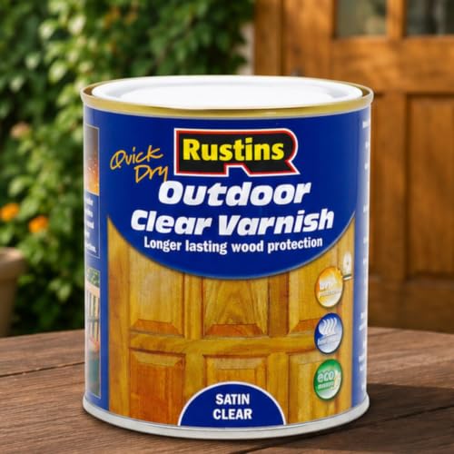 Rustins Quick Dry Outdoor Clear Satin Varnish 1L