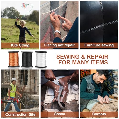 Poexuzi Upholstery Repair Sewing Kit Thread for Leather,Shoe,Carpet