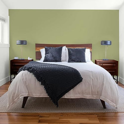 Glidden Total Interior Wall Paint & Primer All-in-One, Dill/Green, Flat, 1 Gallon - color: Dill, size: 128 Fl Oz (Pack of 1)