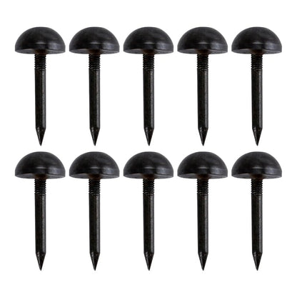 dophee 20Pcs Black Small Round Head Brass Upholstery Nails Tacks, 12mm - color: Antique Black, size: 12 mm